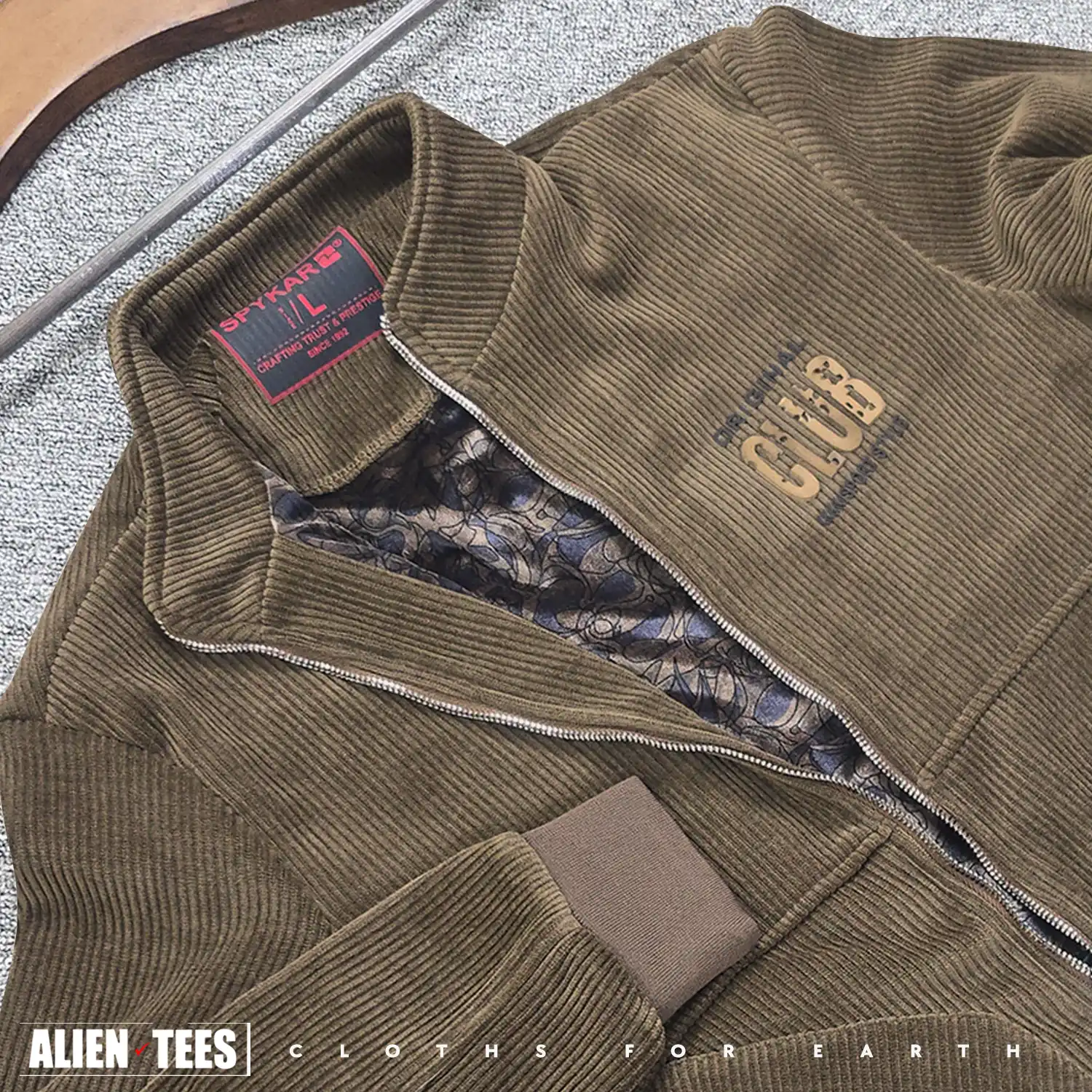 7W03 Dirt Brown - Knit Jacquard Jacket