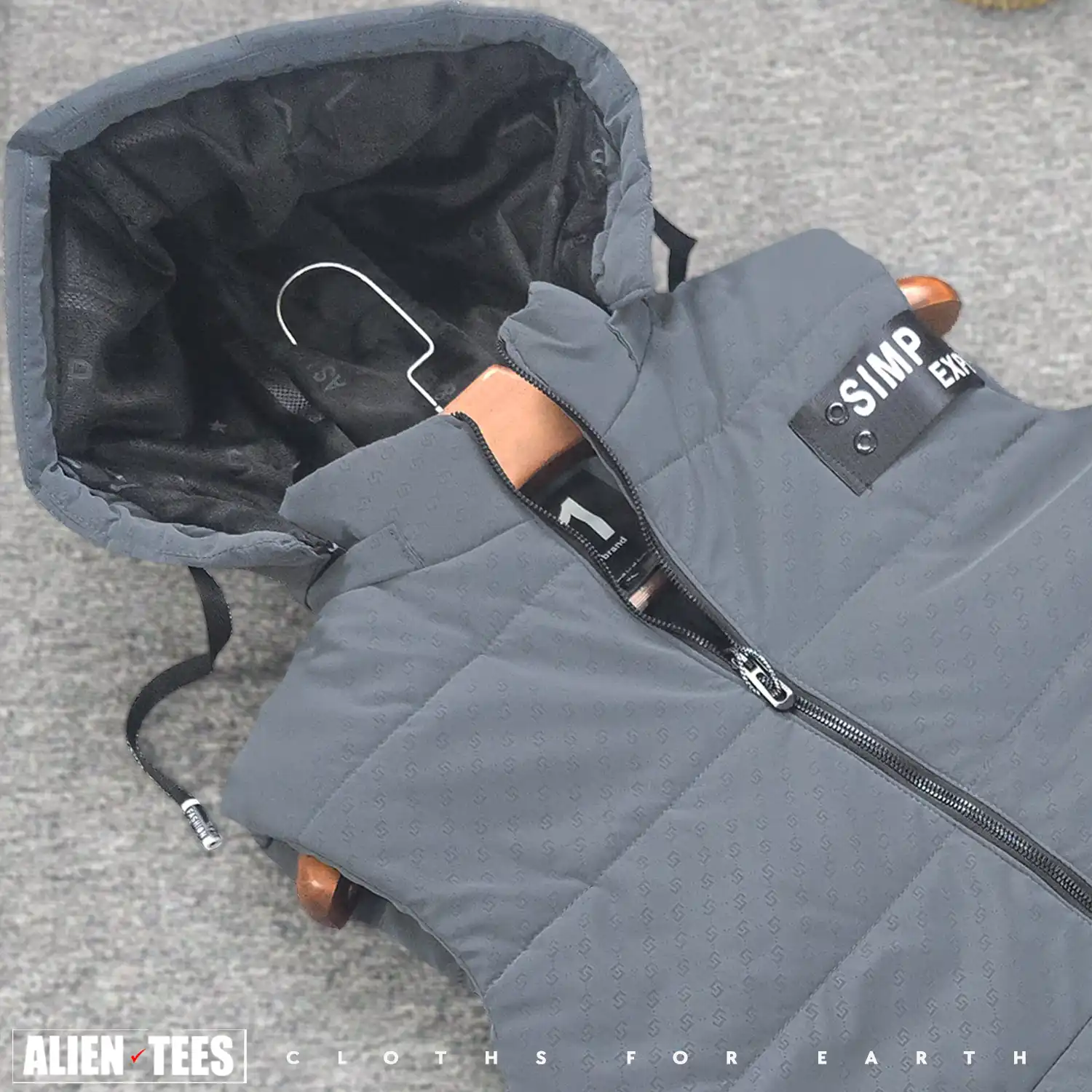 7W06 Light Grey Blue - Glossy Stealth Sleeveless Padded