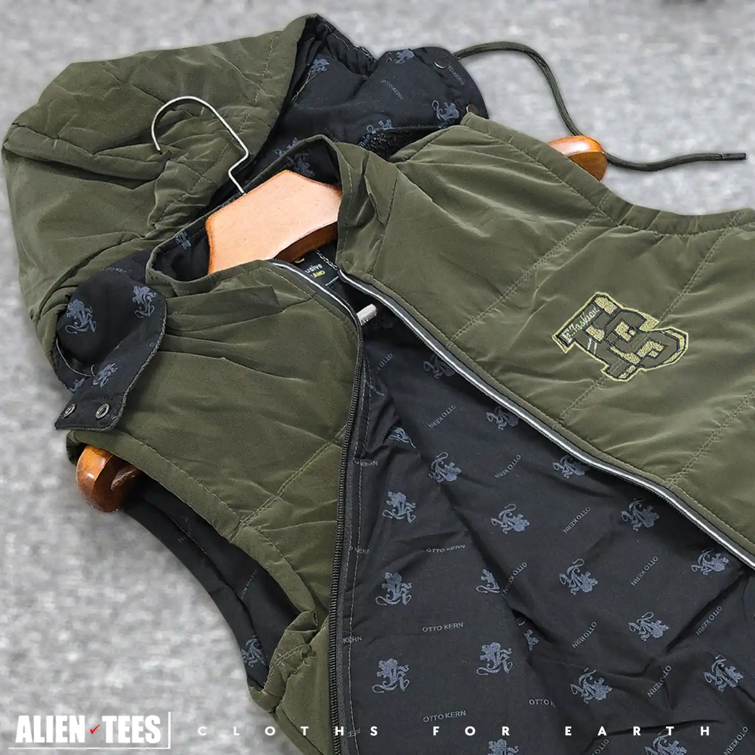 7W87 Camo Green Core-Vest Sleeveless Jacket