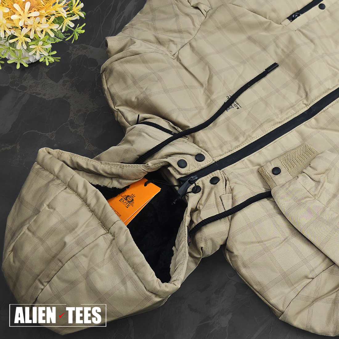 W52 Khaki Brown CheckCrest Jacket