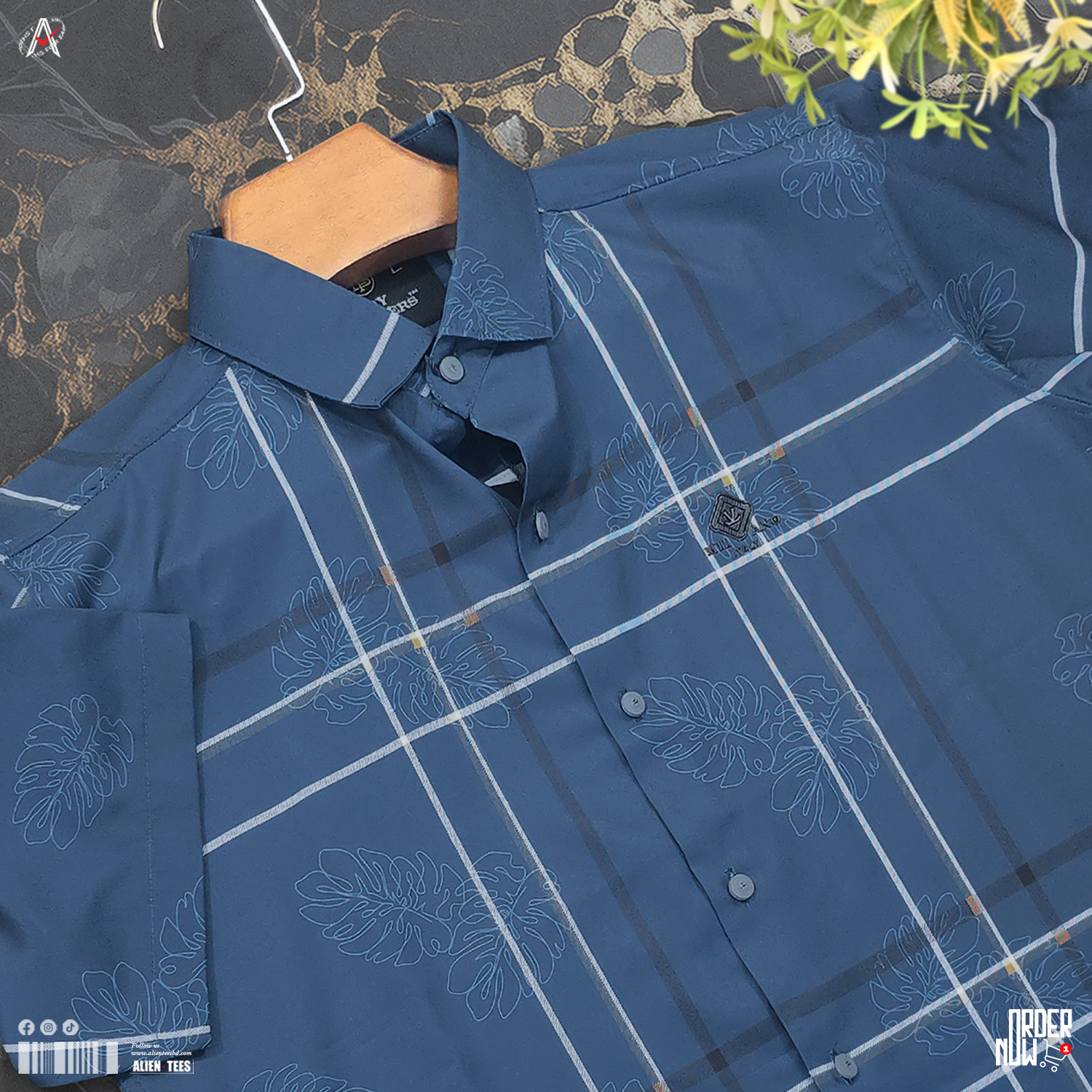 4H42 Midnight Haze - Grove Plaid Half Shirt