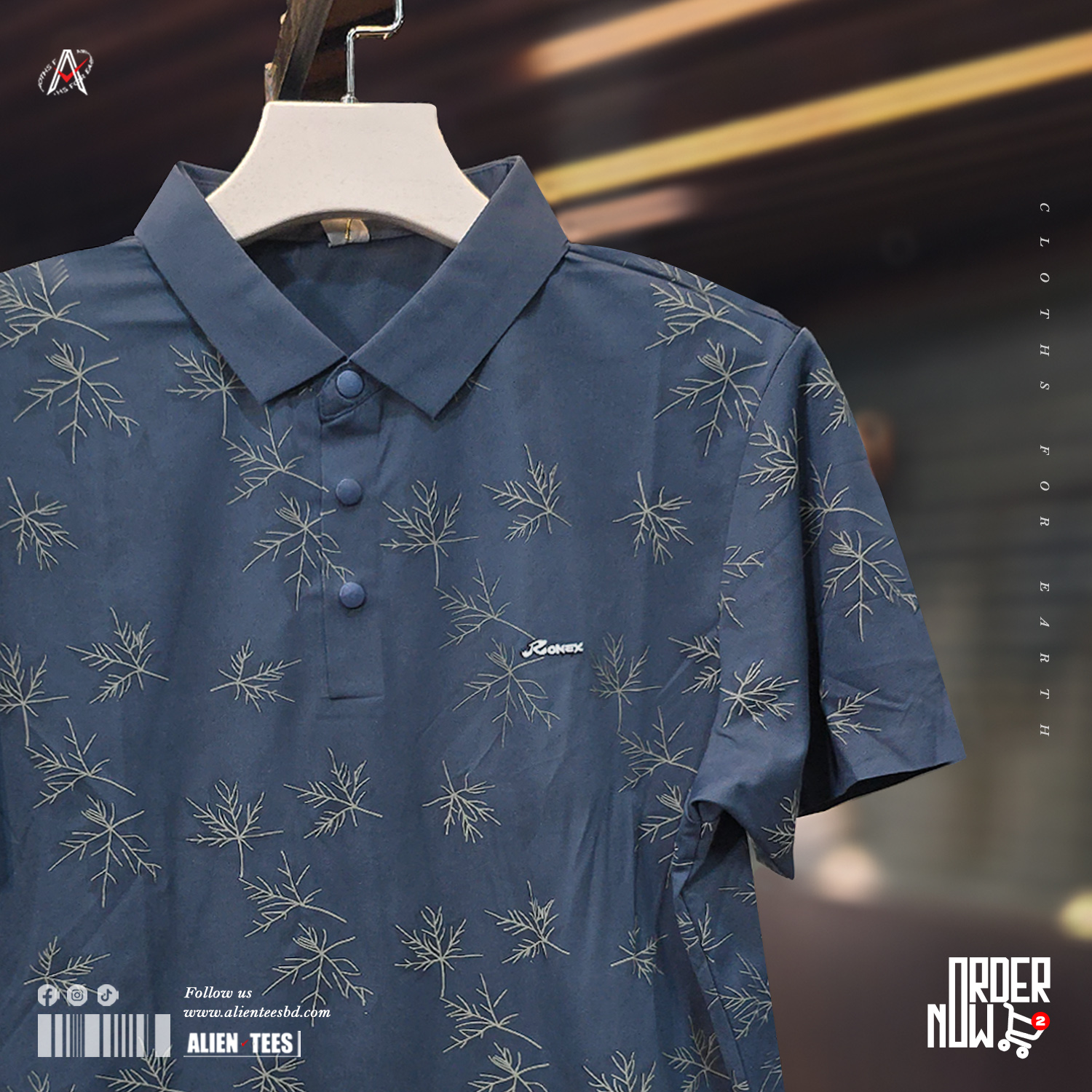 1R122 Blue Dianne - Botanical Veil Polo